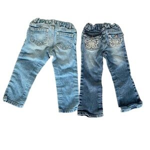 2 pairs girls jeans size 2